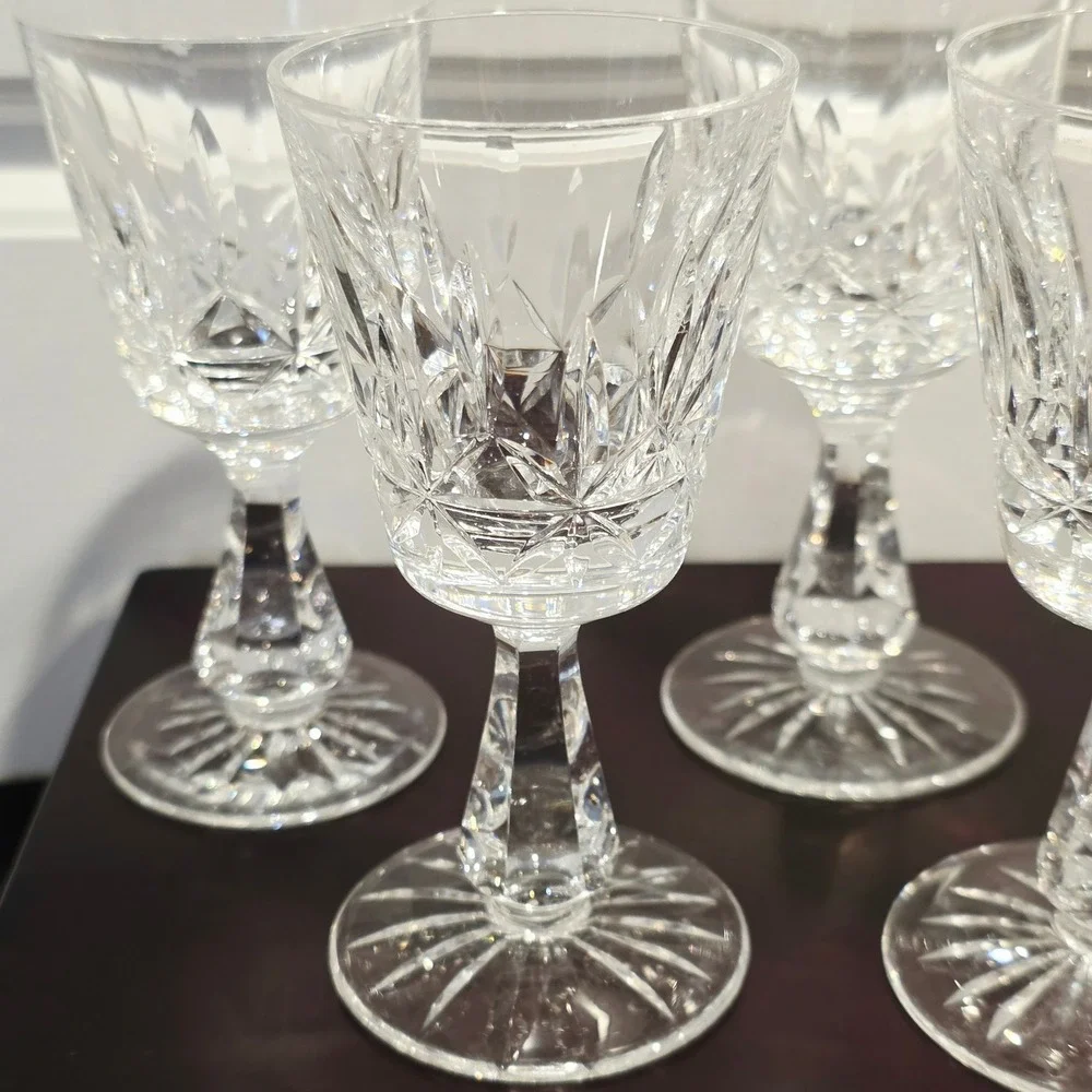 Waterford Rosslare Crystal Wine Glasses Port‎ Cordial Sherry Set of 5